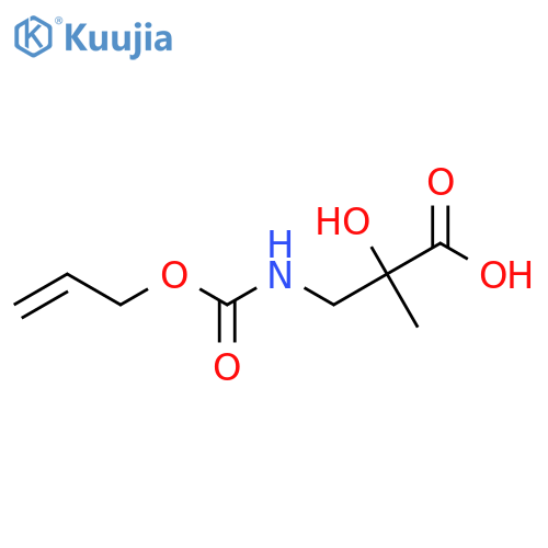 2-Hydroxy-2-methyl-3-{[(prop-2-en-1-yloxy)carbonyl]amino}propanoic acid structure