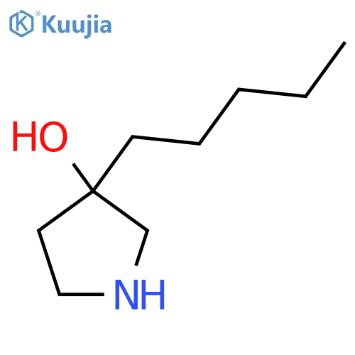 3-pentylpyrrolidin-3-ol structure
