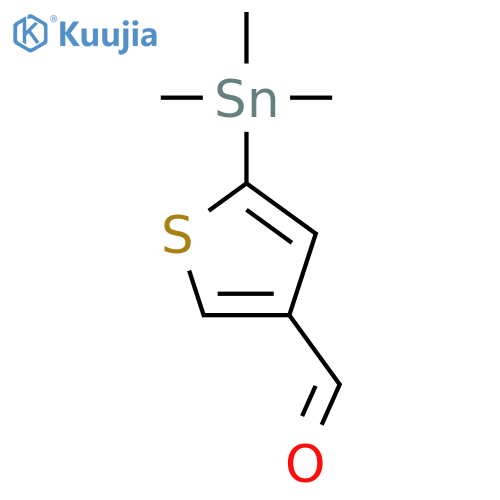 3-Thiophenecarboxaldehyde, 5-(trimethylstannyl)- structure