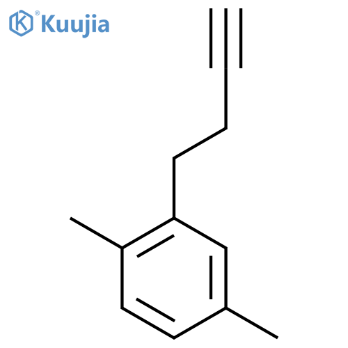 2-(But-3-yn-1-yl)-1,4-dimethylbenzene structure