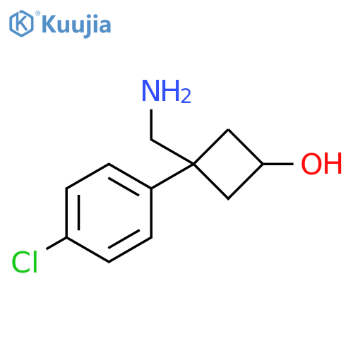 3-(aminomethyl)-3-(4-chlorophenyl)cyclobutan-1-ol structure