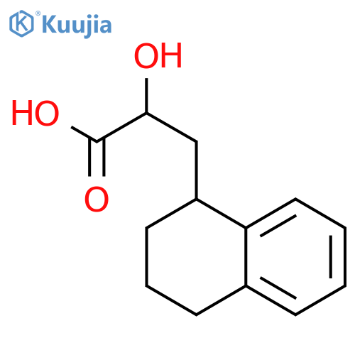 2-hydroxy-3-(1,2,3,4-tetrahydronaphthalen-1-yl)propanoic acid structure