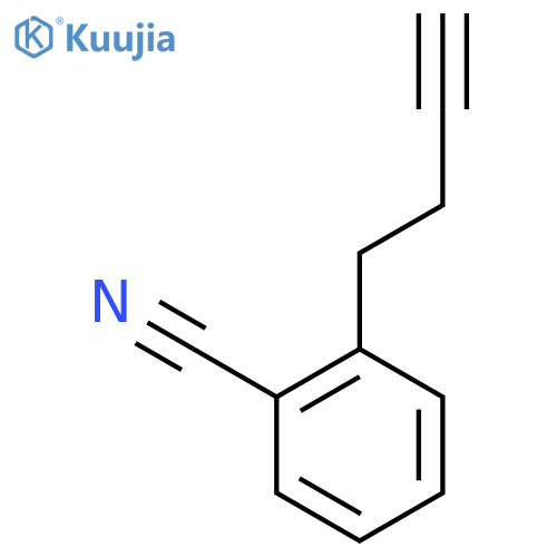 2-(but-3-yn-1-yl)benzonitrile structure
