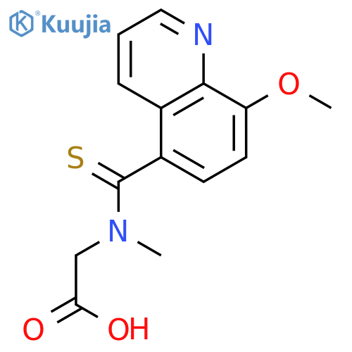 Glycine, N-[(8-methoxy-5-quinolinyl)thioxomethyl]-N-methyl- structure