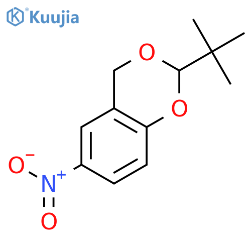 4H-1,3-Benzodioxin, 2-(1,1-dimethylethyl)-6-nitro- structure