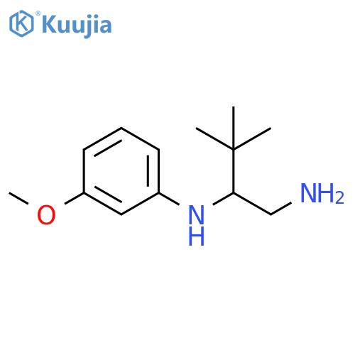 N-(1-amino-3,3-dimethylbutan-2-yl)-3-methoxyaniline structure