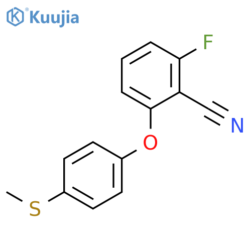 2-Fluoro-6-4-(methylthio)phenoxybenzonitrile structure