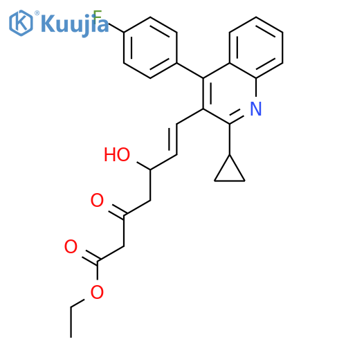 (E)-7-2-Cyclopropyl-4-(4-fluorophenyl)-3-quinolinyl-5-hydroxy-3-oxo-6-heptenoic Acid Ethyl Ester structure