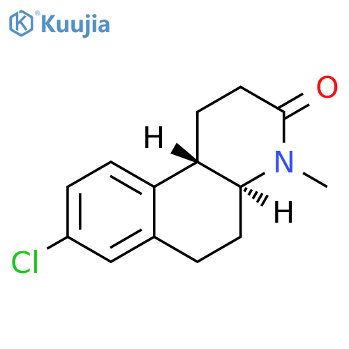 Benzo[f]quinolin-3(2H)-one, 8-chloro-1,4,4a,5,6,10b-hexahydro-4-methyl-, (4aS,10bS)- structure