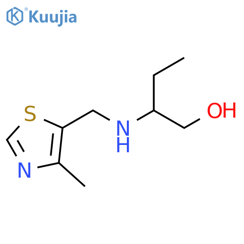 2-{(4-methyl-1,3-thiazol-5-yl)methylamino}butan-1-ol structure