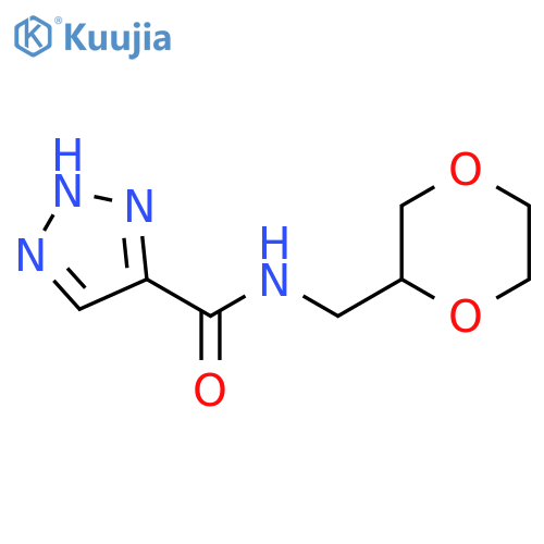 N-[(1,4-dioxan-2-yl)methyl]-1H-1,2,3-triazole-5-carboxamide structure