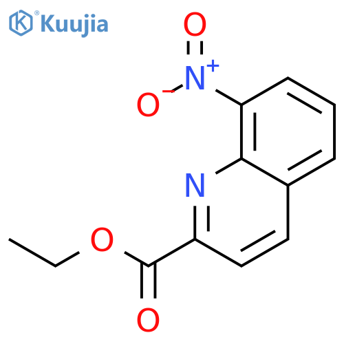 2-Quinolinecarboxylic acid, 8-nitro-, ethyl ester structure