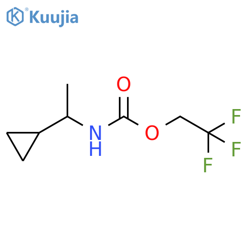 2,2,2-trifluoroethyl N-(1-cyclopropylethyl)carbamate structure