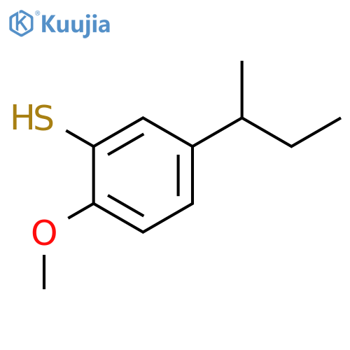 Benzenethiol, 2-methoxy-5-(1-methylpropyl)- structure