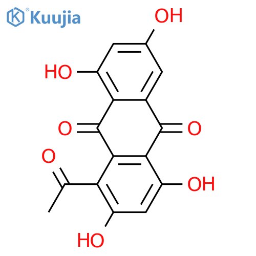 1-Acetyl-2,4,6,8-tetrahydroxyanthraquinone structure