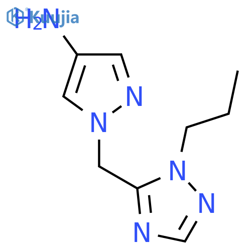 1-(1-propyl-1H-1,2,4-triazol-5-yl)methyl-1H-pyrazol-4-amine structure