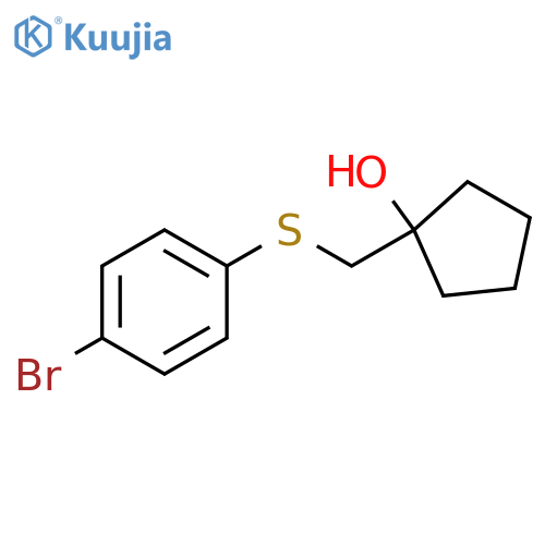 1-{[(4-Bromophenyl)sulfanyl]methyl}cyclopentan-1-ol structure