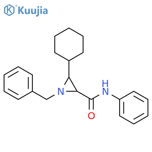 2-Aziridinecarboxamide, 3-cyclohexyl-N-phenyl-1-(phenylmethyl)-, (2R,3S)- structure