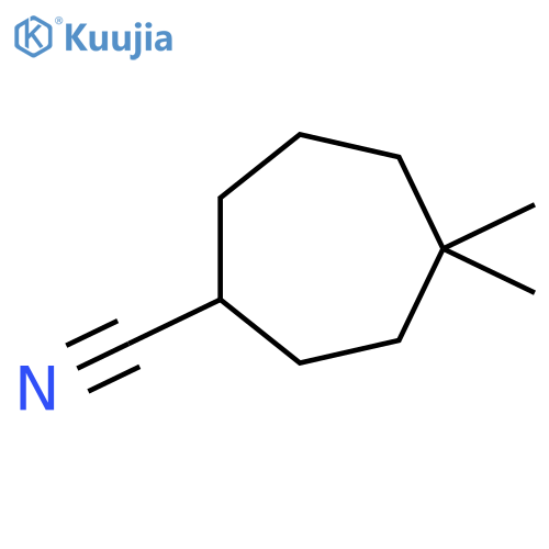 4,4-Dimethylcycloheptane-1-carbonitrile structure