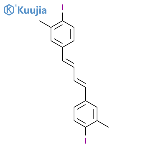 Benzene, 1,1'-(1,3-butadiene-1,4-diyl)bis[4-iodo-3-methyl- structure