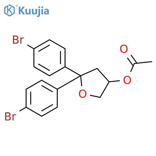 3-Furanol, 5,5-bis(4-bromophenyl)tetrahydro-, 3-acetate, (+)- structure