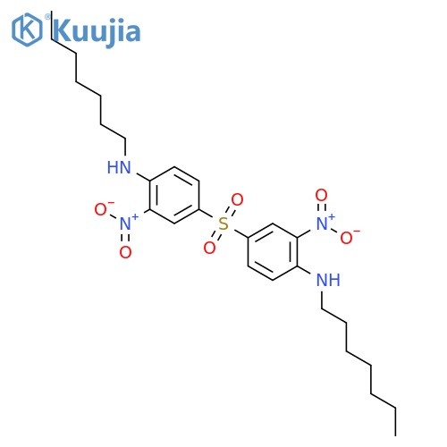 Benzenamine, 4,4'-sulfonylbis[N-heptyl-2-nitro- structure