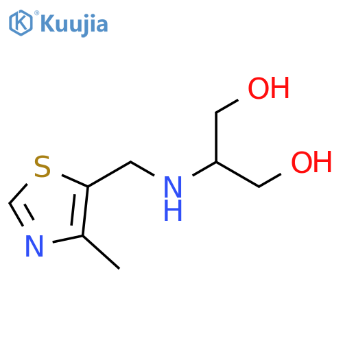 2-{(4-methyl-1,3-thiazol-5-yl)methylamino}propane-1,3-diol structure