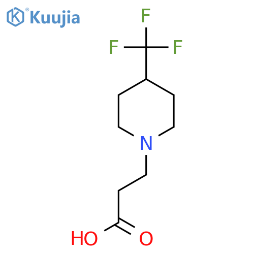 3-[4-(trifluoromethyl)piperidin-1-yl]propanoic acid structure