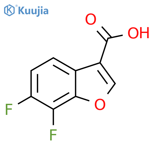 3-Benzofurancarboxylic acid, 6,7-difluoro- structure