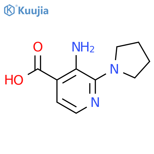 3-Amino-2-(pyrrolidin-1-yl)pyridine-4-carboxylic acid structure