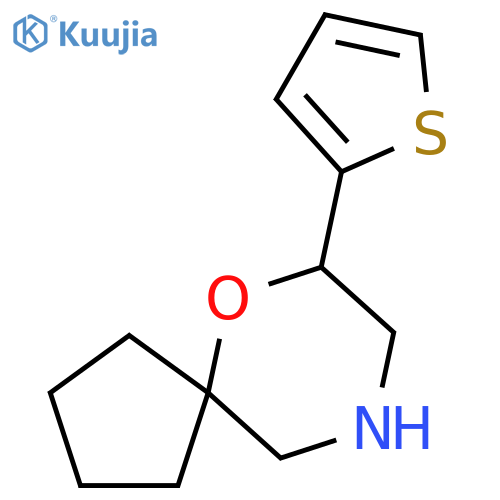 7-(thiophen-2-yl)-6-oxa-9-azaspiro[4.5]decane structure