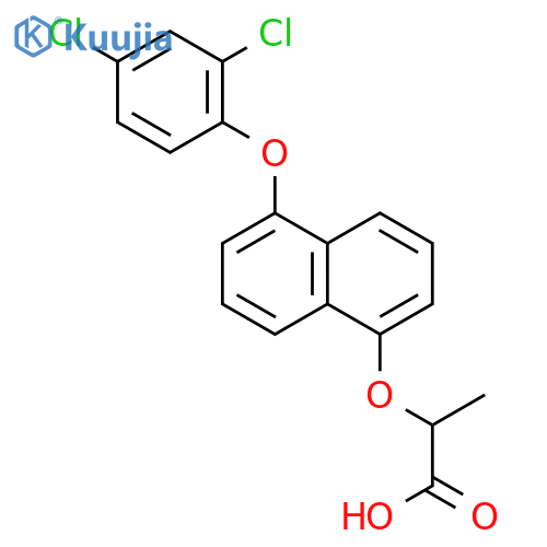 PROPANOIC ACID, 2-[[5-(2,4-DICHLOROPHENOXY)-1-NAPHTHALENYL]OXY]- structure