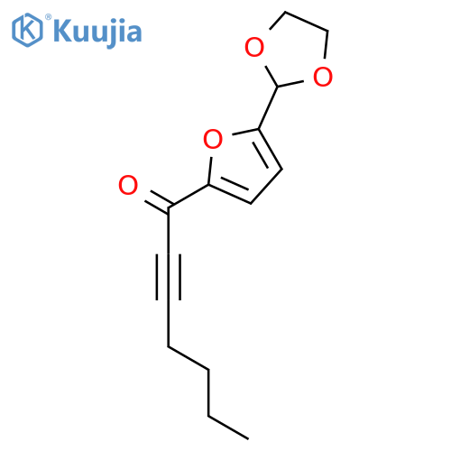 2-Heptyn-1-one, 1-[5-(1,3-dioxolan-2-yl)-2-furanyl]- structure