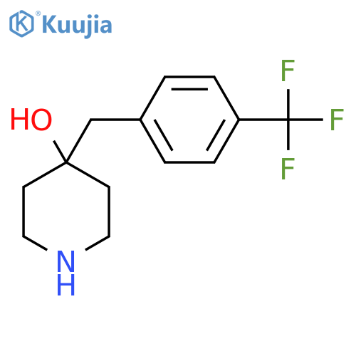 4-{4-(trifluoromethyl)phenylmethyl}piperidin-4-ol structure