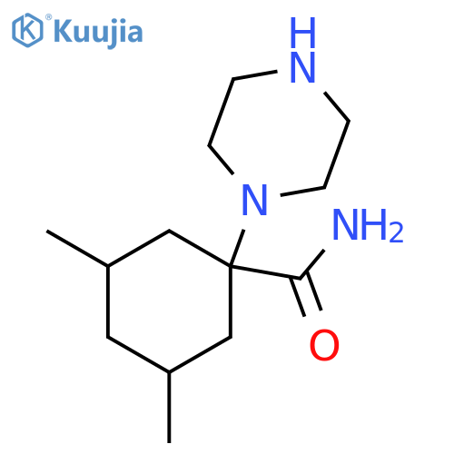Cyclohexanecarboxamide, 3,5-dimethyl-1-(1-piperazinyl)- structure