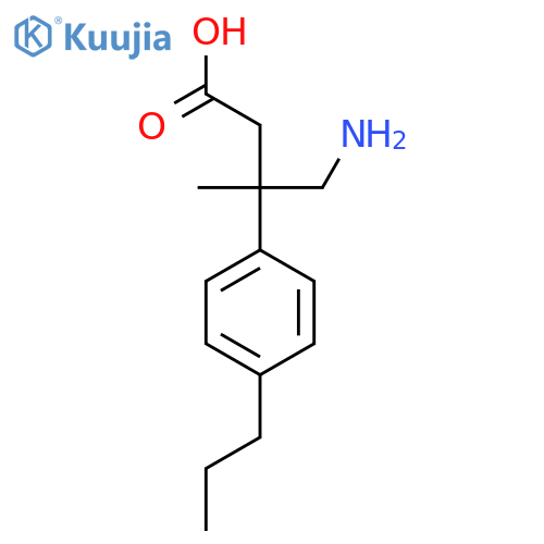 4-amino-3-methyl-3-(4-propylphenyl)butanoic acid structure