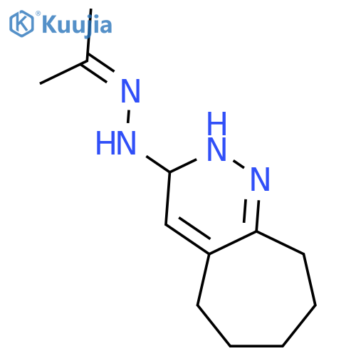 2-Propanone,2-(3,5,6,7,8,9-hexahydro-2H-cyclohepta[c]pyridazin-3-yl)hydrazone structure