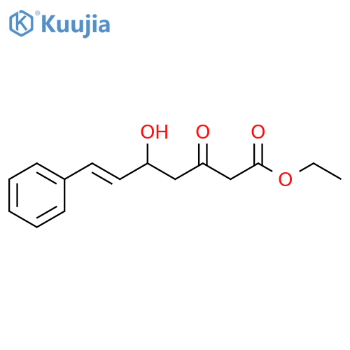 6-Heptenoic acid, 5-hydroxy-3-oxo-7-phenyl-, ethyl ester, (E)- structure