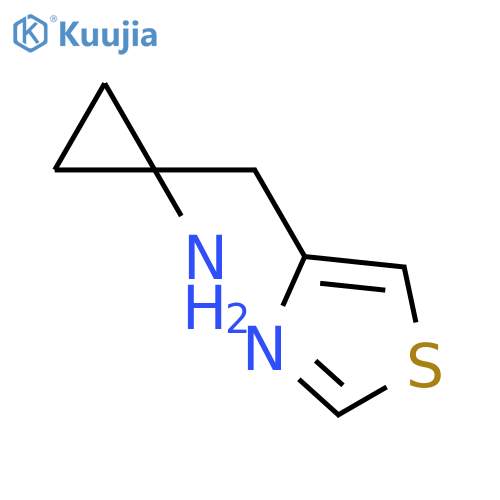1-(1,3-thiazol-4-yl)methylcyclopropan-1-amine structure