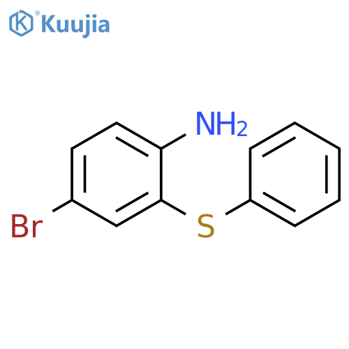 Benzenamine, 4-bromo-2-(phenylthio)- structure