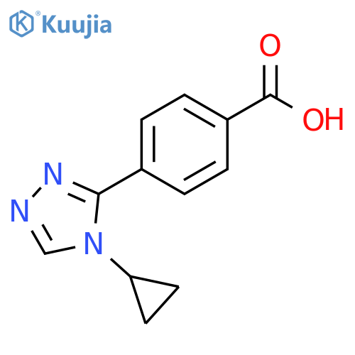 4-(4-cyclopropyl-4H-1,2,4-triazol-3-yl)benzoic acid structure