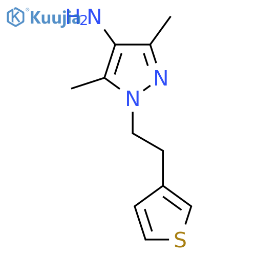 3,5-dimethyl-1-2-(thiophen-3-yl)ethyl-1H-pyrazol-4-amine structure