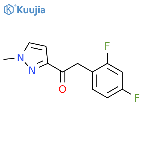 2-(2,4-Difluorophenyl)-1-(1-methyl-1H-pyrazol-3-yl)ethanone structure