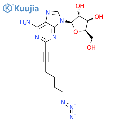Adenosine, 2-(6-azido-1-hexynyl)- structure