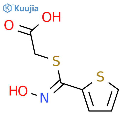 Acetic acid, [[(hydroxyimino)-2-thienylmethyl]thio]- structure