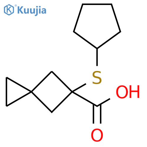 5-(cyclopentylsulfanyl)spiro2.3hexane-5-carboxylic acid structure