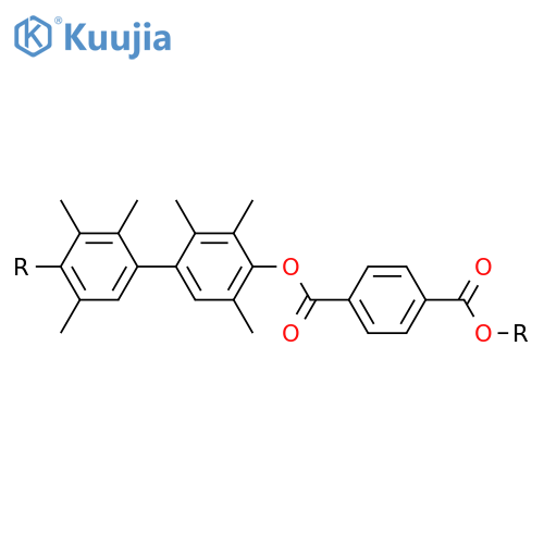 Poly[oxycarbonyl-1,4-phenylenecarbonyloxy(2,2',3,3',5,5'-hexamethyl[1,1'-biphenyl]-4,4'-diyl)] structure