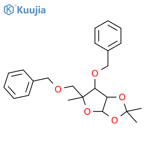 a-D-Ribofuranose,4-C-methyl-1,2-O-(1-methylethylidene)-3,5-bis-O-(phenylmethyl)- structure