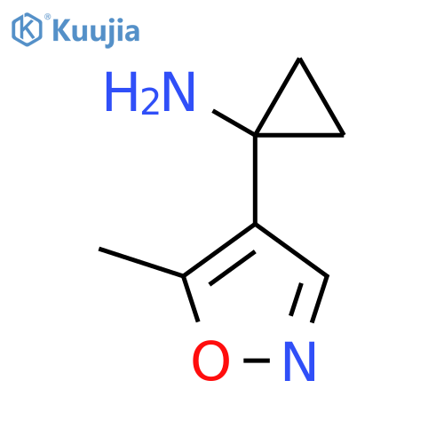 1-(5-methyl-1,2-oxazol-4-yl)cyclopropan-1-amine structure