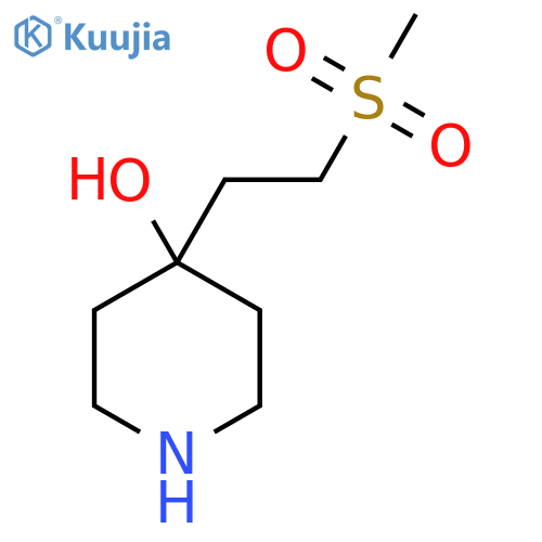 4-(2-methanesulfonylethyl)piperidin-4-ol structure